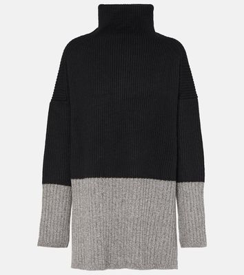 Joseph Colour Block wool and cashmere turtleneck sweater