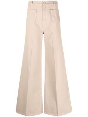 JOSEPH cotton wide trousers - Neutrals