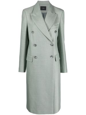 JOSEPH double-breasted button coat - Green