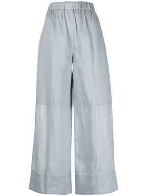 JOSEPH elasticated wide-leg trousers - Blue