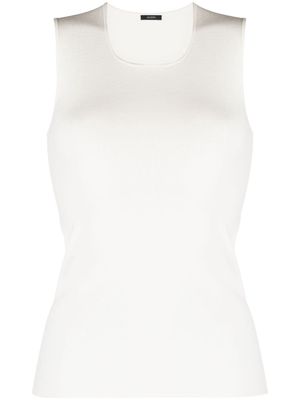 JOSEPH fine-knit stretch-silk tank top - White