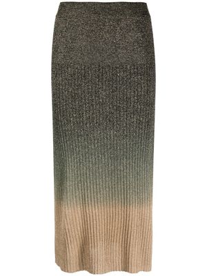 JOSEPH gradient-effect lurex midi skirt - Black