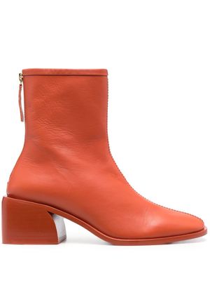 JOSEPH heeled 70mm ankle boots - Orange