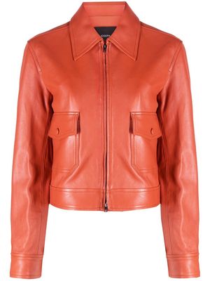 JOSEPH Joanne leather jacket - Orange