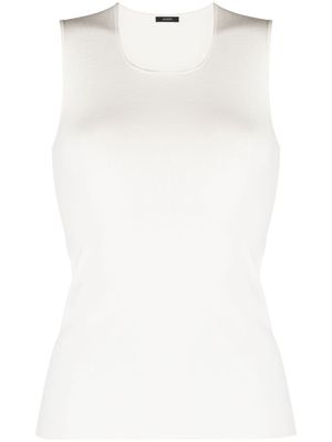 JOSEPH knitted stretch-silk top - White