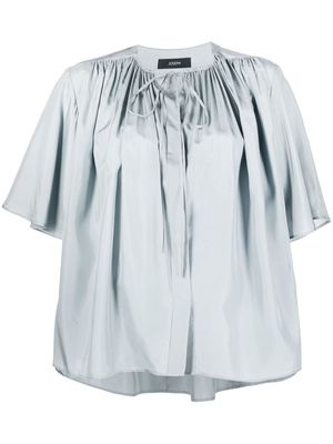 JOSEPH lace-up fastening detail blouse - Grey