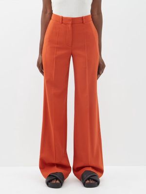 Joseph - Morrissey Wool-blend Wide-leg Suit Trousers - Womens - Orange