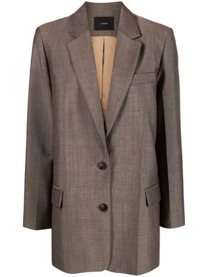 JOSEPH notched-collar single-breasted blazer - Brown