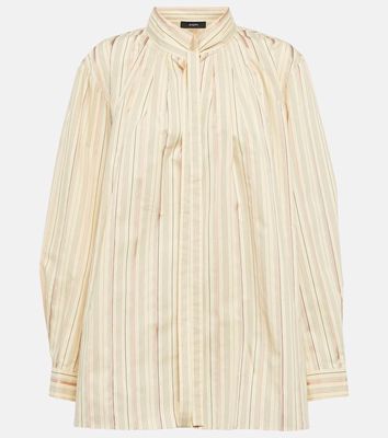 Joseph Orton striped cotton and silk-blend shirt