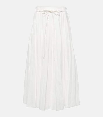 Joseph Plissé linen and cotton-blend midi skirt