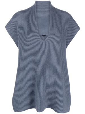 JOSEPH plunging V-neck ribbed-knit jumper - Blue