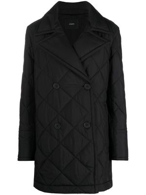 JOSEPH quilted double-breasted coat - Black