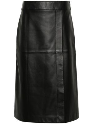 JOSEPH Sèvres leather midi skirt - Black