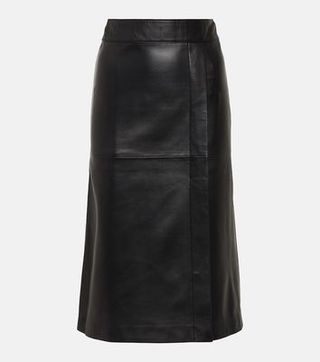 Joseph Sèvres leather midi skirt