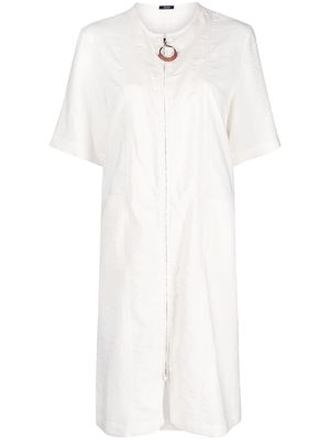 JOSEPH short-sleeve zip-fastening dress - Neutrals