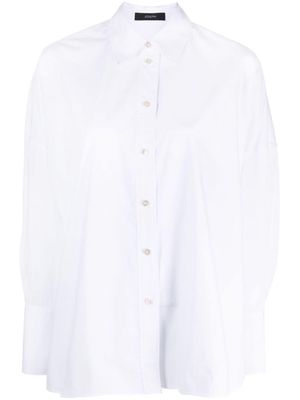 JOSEPH side-slit poplin shirt - White