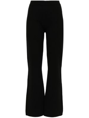 JOSEPH silk-blend flared trousers - Black