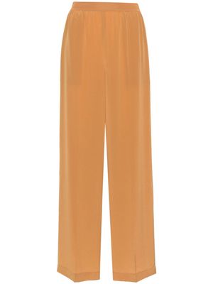 JOSEPH silk wide-leg trousers - Brown