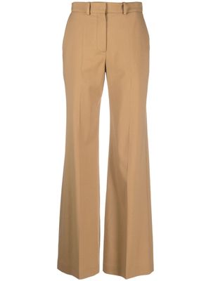 JOSEPH straight-leg virgin-wool trousers - Brown