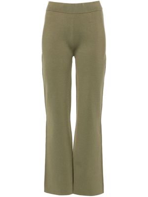 JOSEPH straight stretch-silk trousers - Green