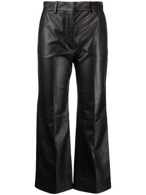 JOSEPH Talia leather cropped trousers - Black