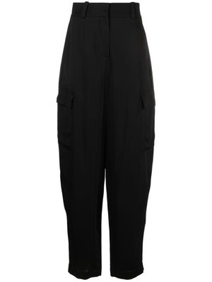 JOSEPH tapered drop-crotch cargo trousers - Black