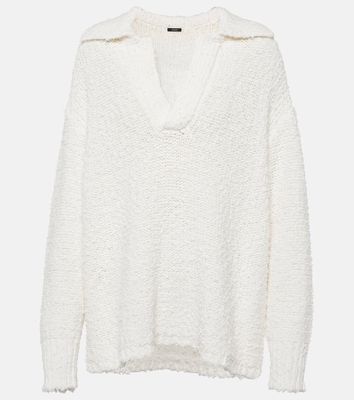Joseph Textured cotton-blend polo sweater