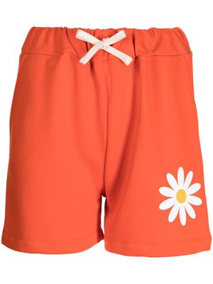 Joshua Sanders Daisy-print drawstring shorts - Orange