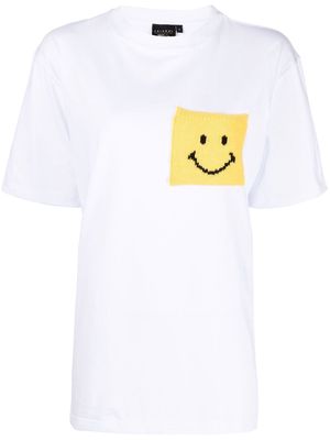 Joshua Sanders smiley face pocket T-shirt - White