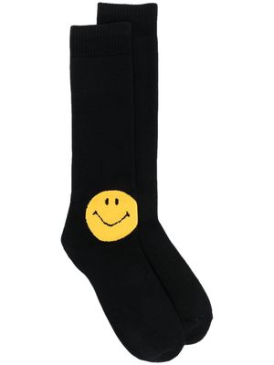 Joshua Sanders smiley knitted socks - Black