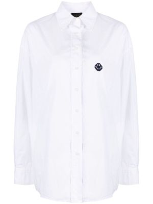 Joshua Sanders smiley-motif cotton shirt - White