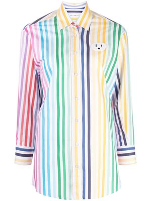Joshua Sanders smiley-motif striped shirt - Multicolour