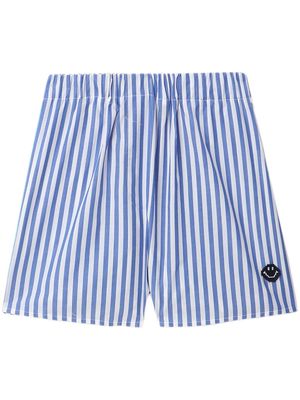 Joshua Sanders Smiley-patch cotton shorts - Blue