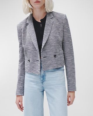 Josie Cropped Italian Tweed Blazer