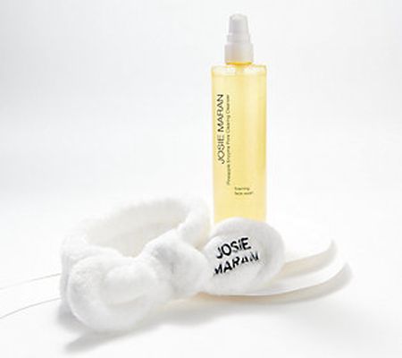 Josie Maran Super-Size Pineapple Pore Cleanser with Headband