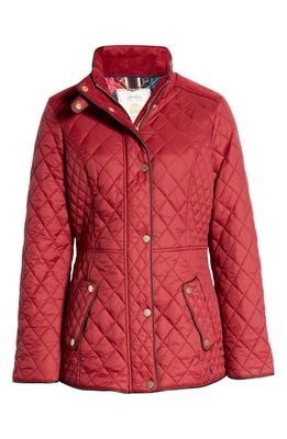 Joules Newdale Quilted Coat in Red Shoe