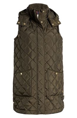 Joules Women's Chatham Water Resistant Recycled Polyester Vest in Heritage Green