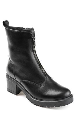 Journee Signature Norrah Leather Boot in Black