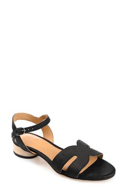 Journee Signature Starlee Ankle Strap Sandal in Black