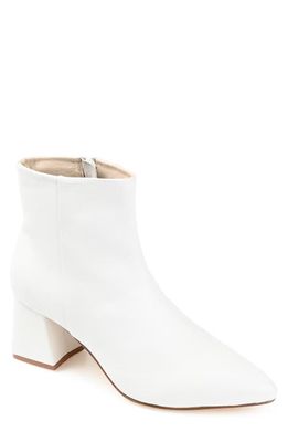 Journee Signature Tabbie Pointed Toe Bootie in White