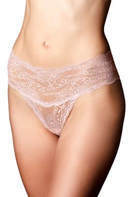 JOURNELLE Sapna Mid Rise Lace Thong in Delicate 