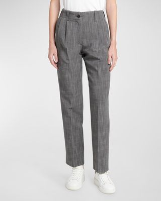 Journey Tapered High-Rise Wool-Blend Pants
