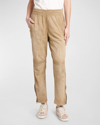 Journey Waxed Leather Jogging Pants