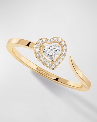 Joy Couer 18K Yellow Gold Diamond Heart Ring