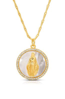 Joy Dravecky Mary Mother-of-Pearl Pendant Necklace in Mother Of Pearl/Gold