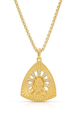 Joy Dravecky Mary Veil Pendant Necklace in White Cz/Gold