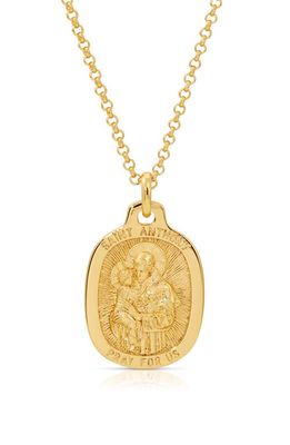 Joy Dravecky Saint Anthony Pendant Necklace in Gold