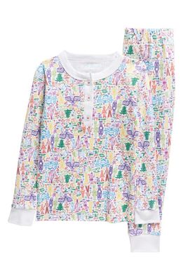 JOY STREET Kids' Holiday Nutcracker Cotton Fitted Two-Piece Pajamas in Multi
