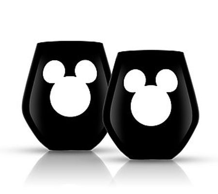 JoyJolt Set of Two 20-oz Disney Luxury Mickey W ine Glass
