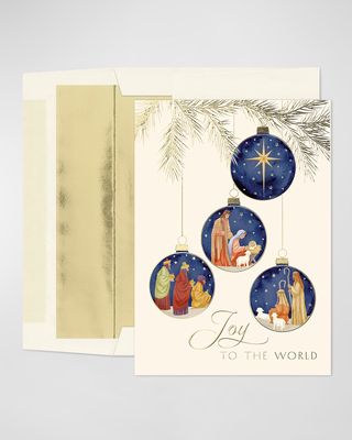 Joyous Watercolor Christmas Cards, Set of 25